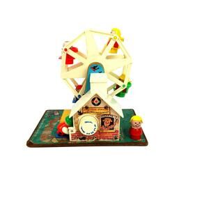 VTG Fisher Price Music Box Ferris Wheel #969 1966 w/original people